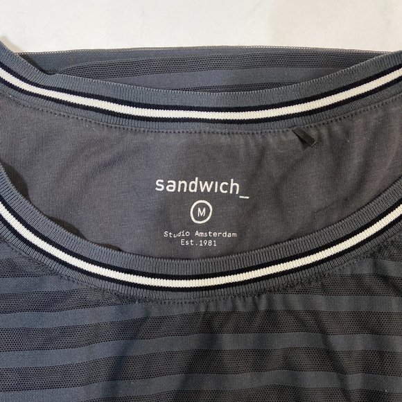 Sandwich Women's Midi Dress Striped Grey - Size Medium - Picture 3 of 5